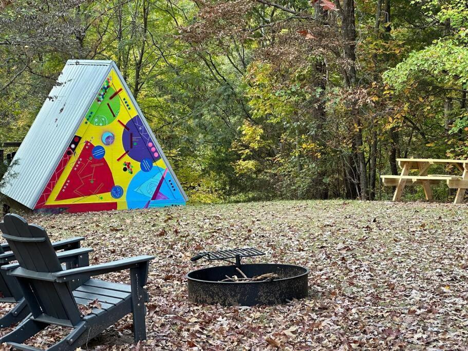 Bohamia - Cozy A-Frame Glamp On 268 Acre Forest Retreat Talladega Buitenkant foto